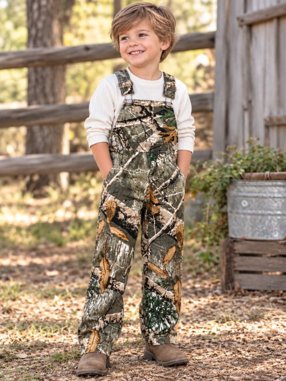 Realtree Toddler Boys Camo Bib Overalls 4T NWT Hunting Outdoor